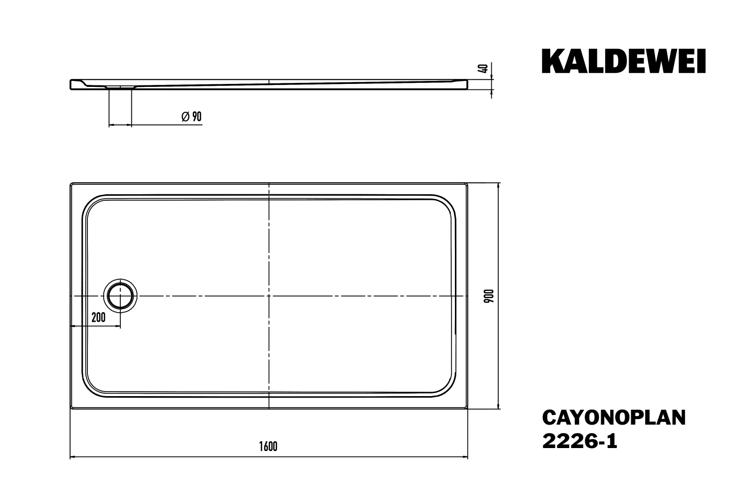 KA DW CAYONOPLAN Mod.2226-1,900x1600mm, alpinweiß