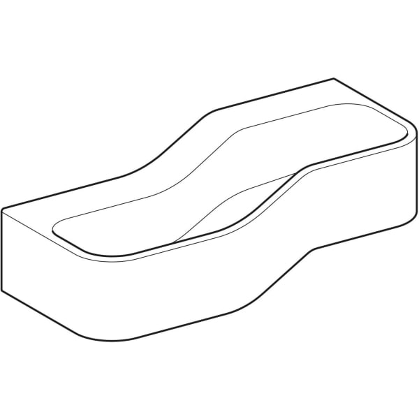 Geberit Bambini Spiel-/Waschlandschaft B:90cm 2 Waschpl., tieferes B li, o. Hl., weiß