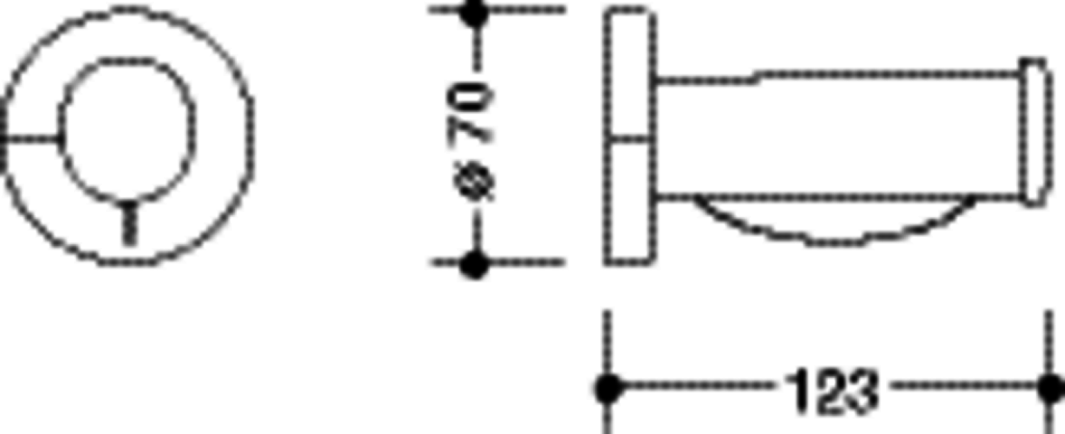 HEWI WC-Papierhalter Ser 801, mit Rosette signalweiß