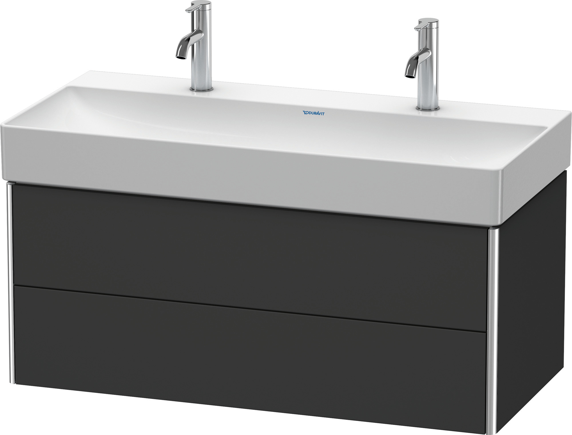 DU WTU XSquare 397x984x460mm 2 Schubkästen,Graphit Supermatt