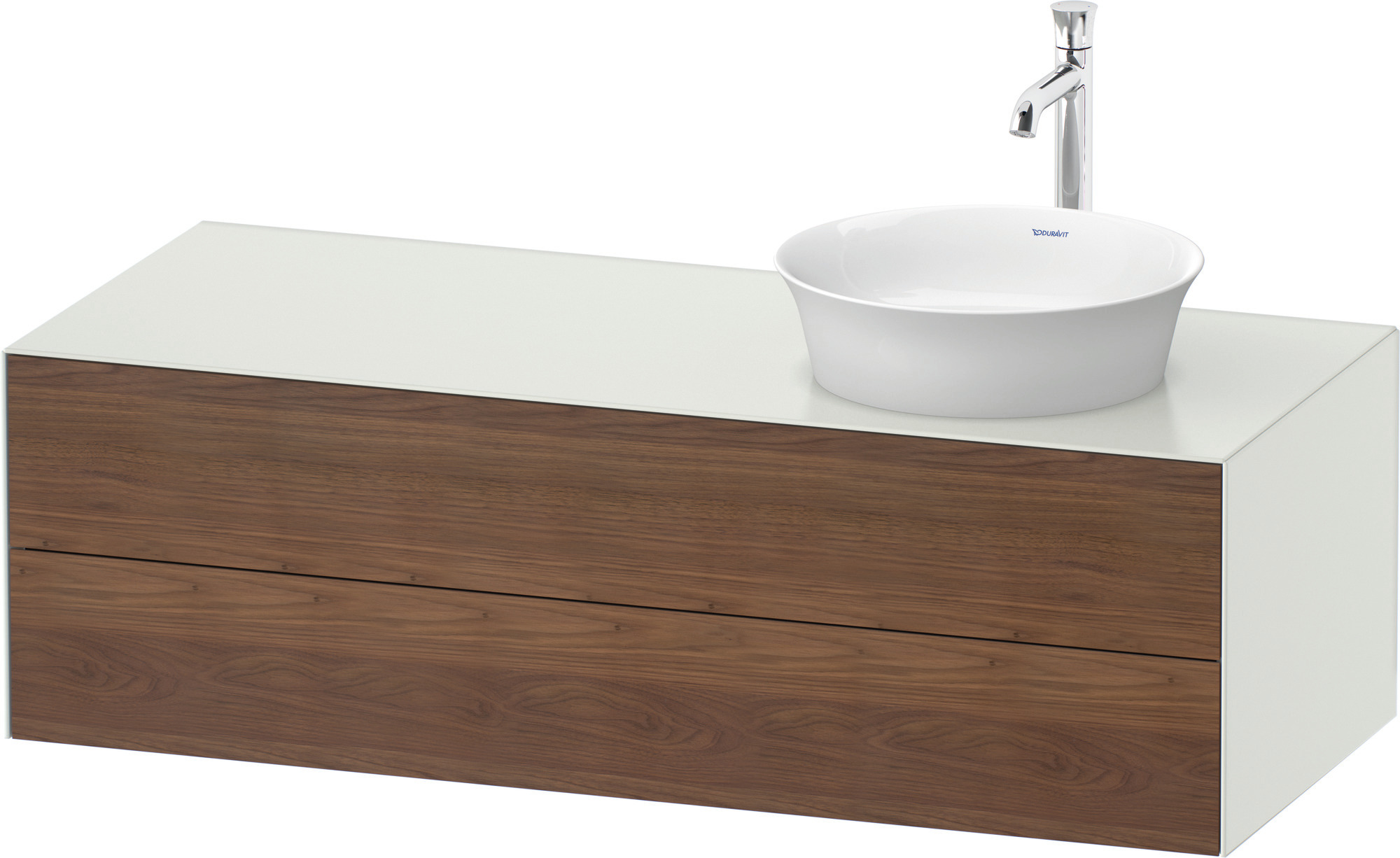 Duravit WTU White Tulip wandh,2 SchKa,B re. 408x1300x550mm,A.Nussb.M/Weiß Sdm