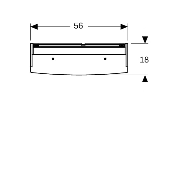 Geberit Option Basic Spiegelschrank m. Beleuchtung 2 Türen 55x67,7x18cm weiß