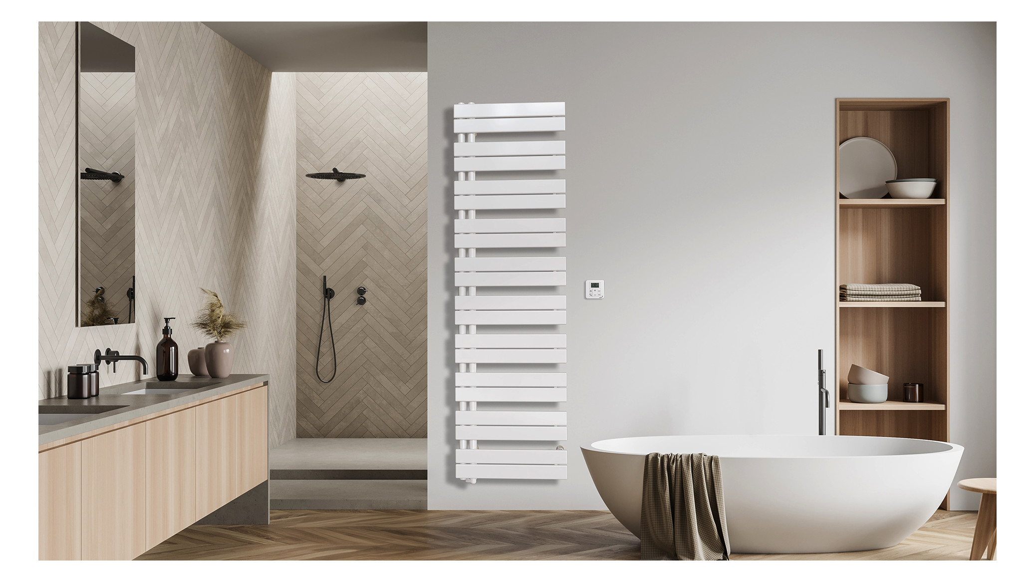 ZE Design-HK Roda Duo, links, elektr. ROIL-150-60/GD 1509x80x550, Anthracite
