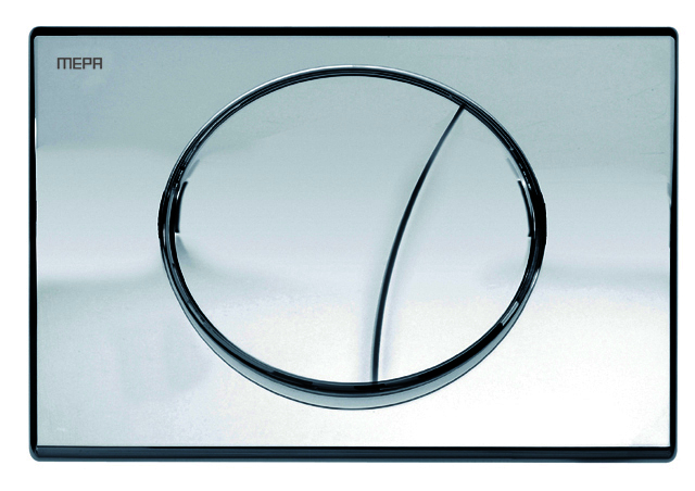 WC-Betätigungsplatte MEPA Ellipse 2-M Kunststoff Glanzchrom