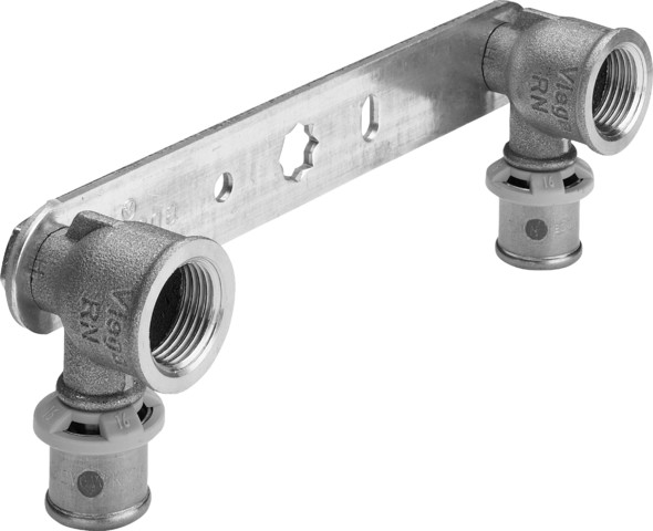 Viega Montageeinheit mit SC Sanfix P 2124.05 in 16mm x Rp1/2 x 150mm Rotguss