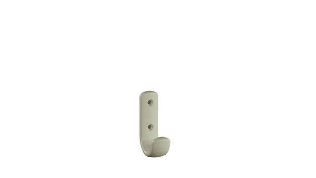 HEWI Garderobenhaken Ser 477, H:75mm reinweiß