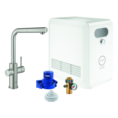 GROHE Starterkit GROHE Blue Professional 31326_2 L-Ausl. azb. BT/WIFI supersteel GROHE Starterkit GROHE Blue Professional 31326_2 L-Ausl. azb. BT/WIFI supersteel