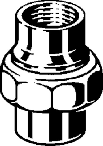 Viega Rohrverschraubung 3330 flachdichtend in Rp2 1/2 x Rp2 1/2 Rg