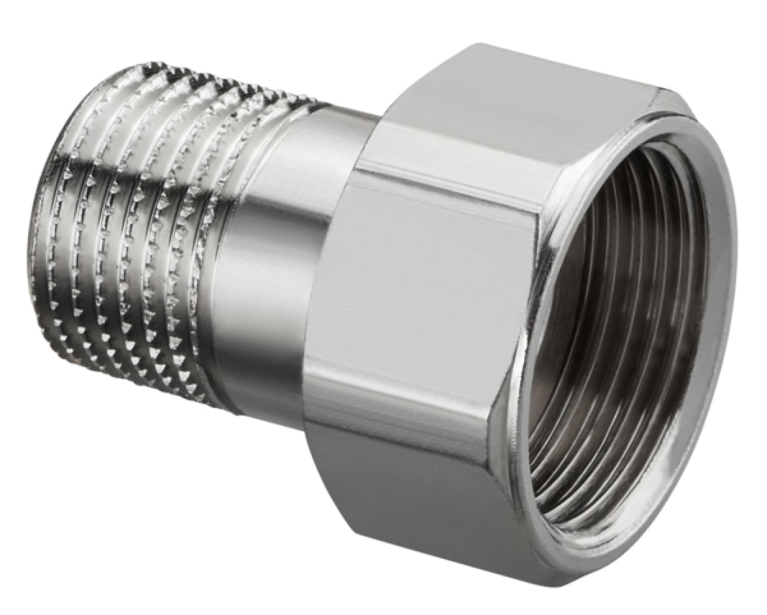 OVENTROP-Verschraubung, flachdichtend z.Heizkörper,DN15, 1/2" AG u.ÜM 3/4" IG