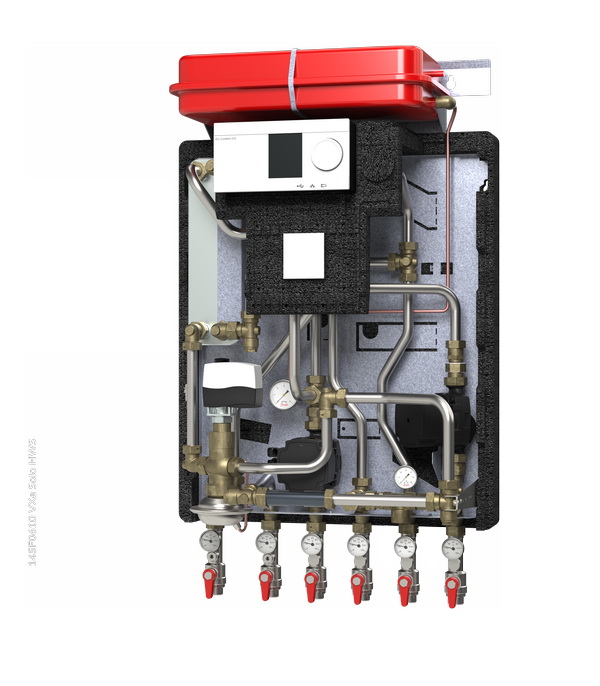 Danfoss Hausstation VXe Solo HWS, Typ 1 HE:20kW, ECL310/A337, STW