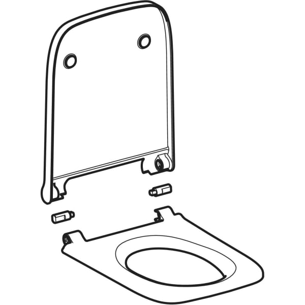 Geberit WC-Sitz f. Geberit AquaClean Sela eckig, weiß