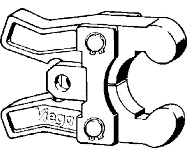 Viega Zugbacke 2297.1XL in 76,1-88,9-108,0mm Stahl schwarz