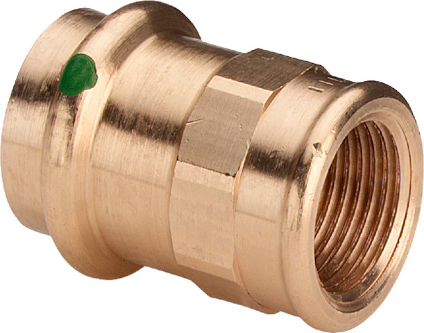 Viega Übergangsstück mit SC Sanpress 2212 in 22mm x Rp1 Siliziumbronze Viega Übergangsstück mit SC Sanpress 2212 in 22mm x Rp1 Siliziumbronze