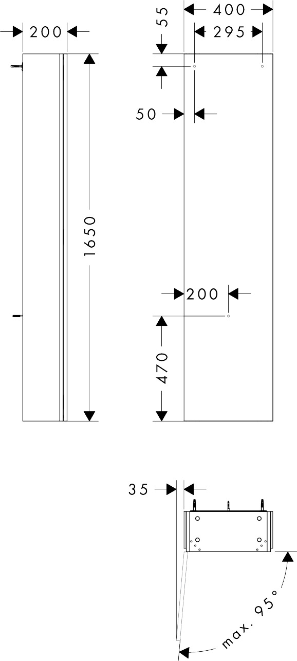 Hansgrohe Hochschrank Xilesa E 400x200mm Türanschlag links ECHK