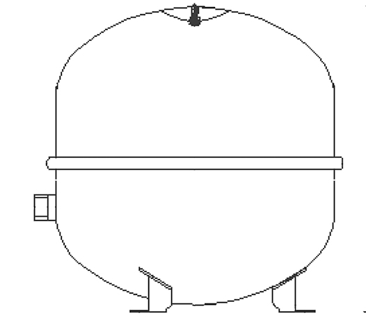 Daikin Membranausdehnungsgefäß 35 L, MAG S35 m. Anschlussgr. f. Drucksystem bis 5 Kol