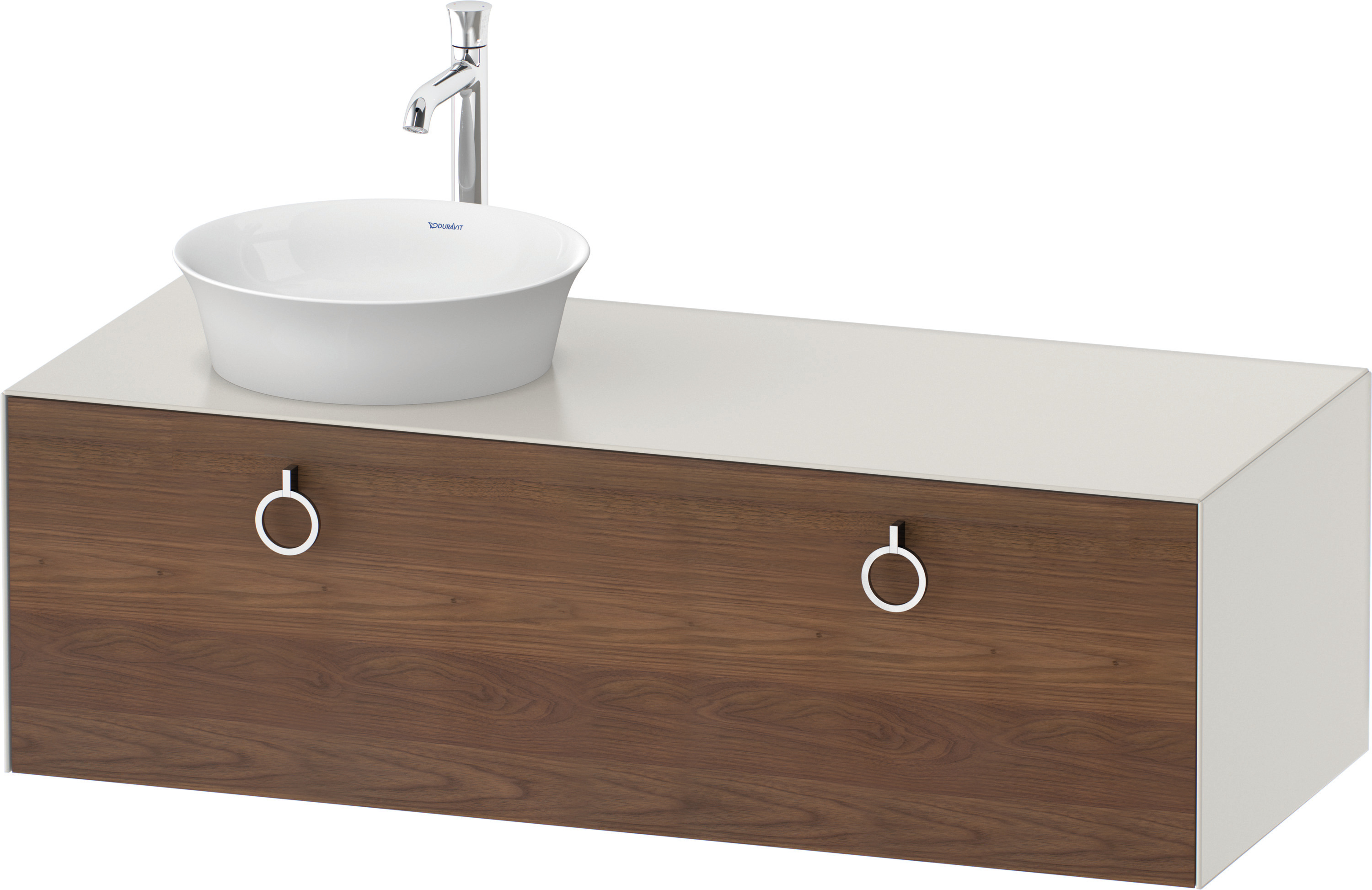 Duravit WTU wandh.White Tulip,1 Aus.,m.Griff Aus.l,408x1300x550,A.Nussb.M./Nor.W.Sdm
