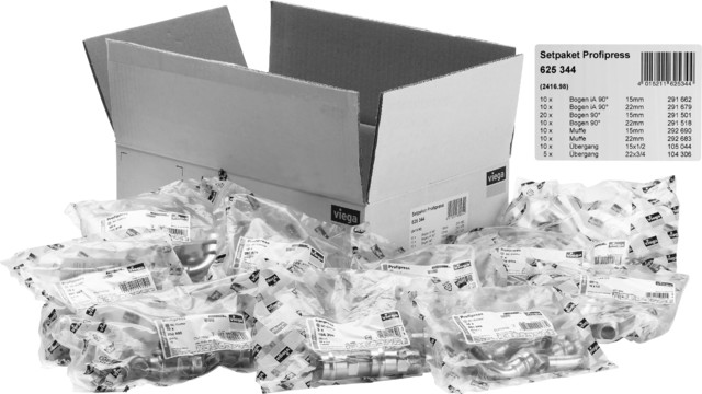Viega Setpaket Profipress-Set 1 2416.98 in 15 und 22mm Kupfer