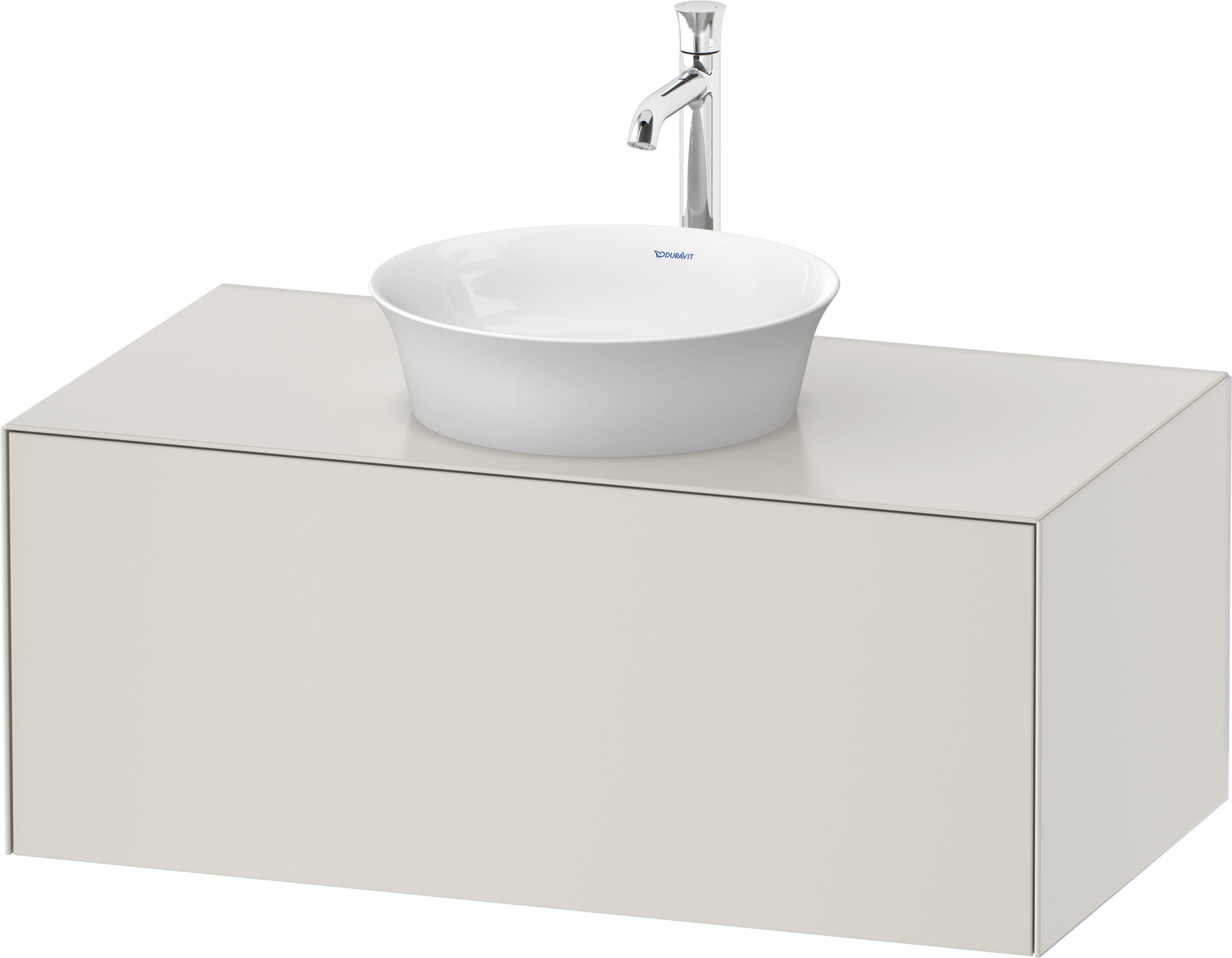 Duravit WTU White Tulip wandhängend,1 Auszug 408x1000x550mm, Nordic Weiß Seidenmatt