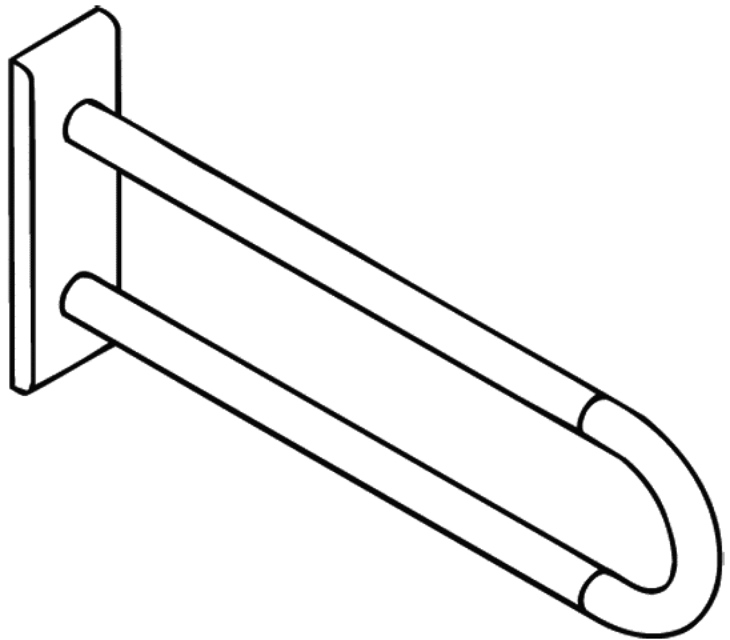 HEWI Wandstützgriff Ser 801, L:850mm, antimikrobiell signalweiß