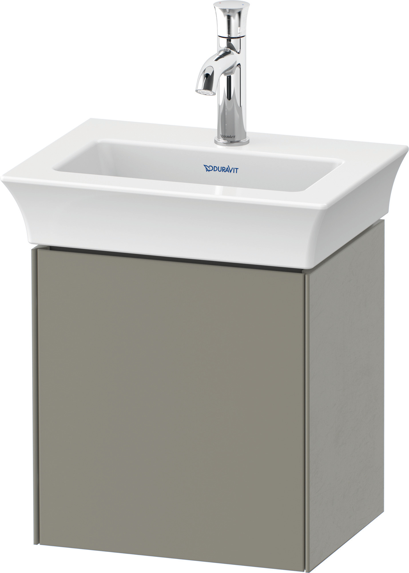 Duravit WTU White Tulip wandh.,1 Tür, TA li. 410x384x298mm, Steingrau Seidenmatt