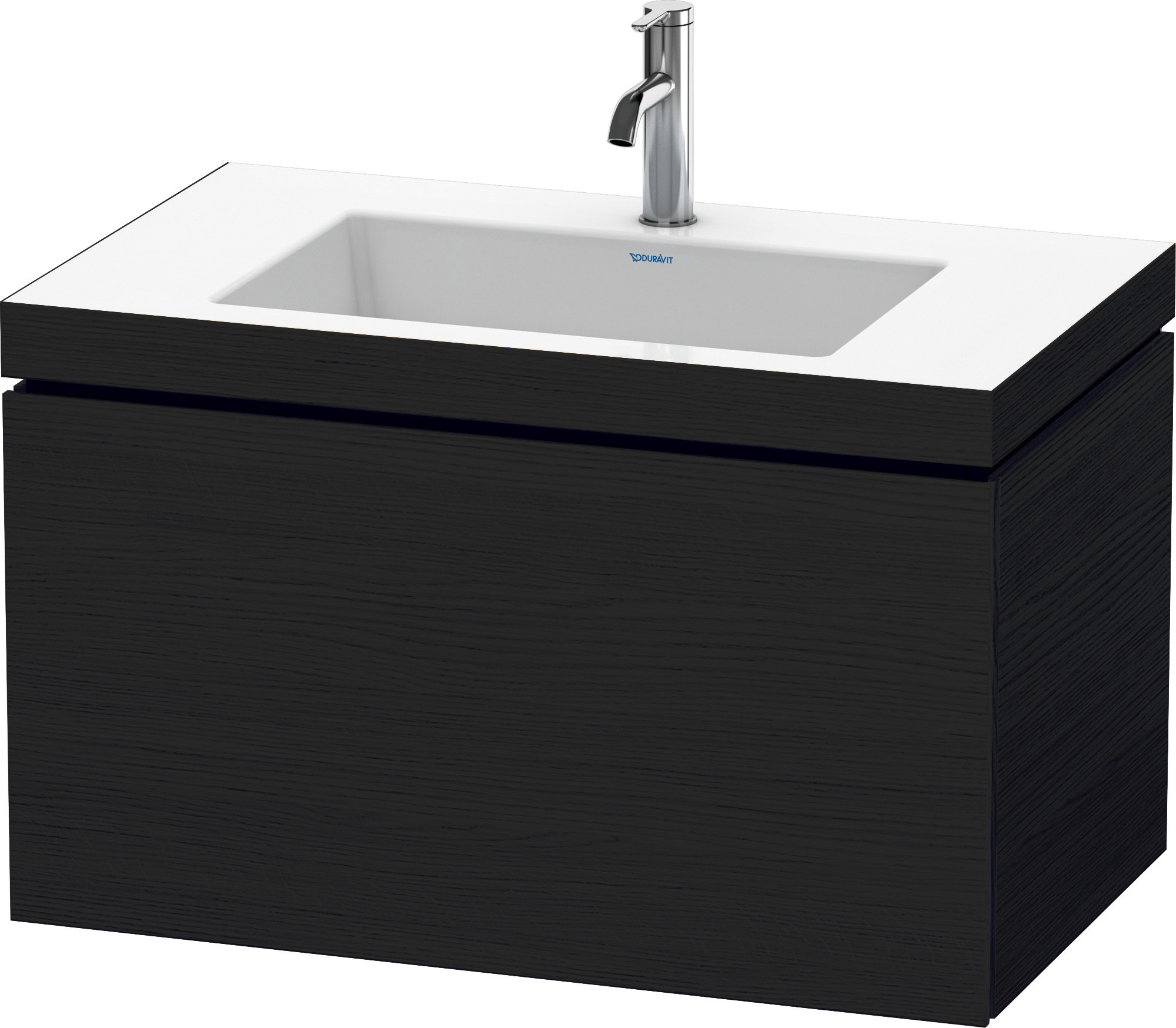 Duravit WTU L-Cube mit Vero Air 500x800x480mm 1 HL, 1 Auszug, Eiche Schwarz