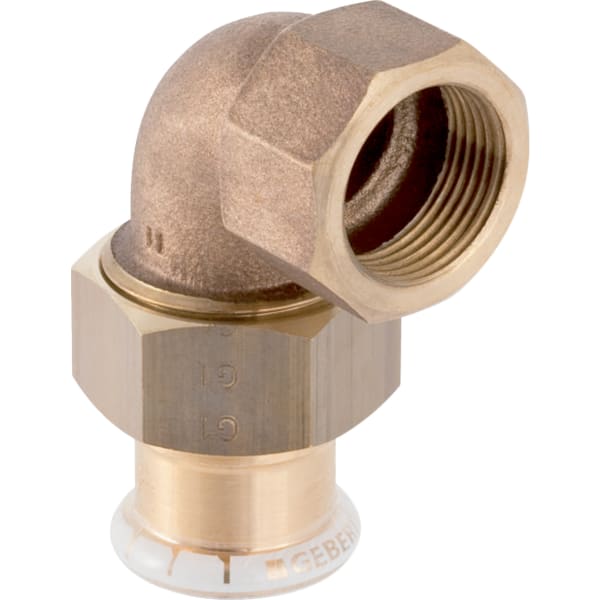 Geberit Mapress Kupfer Übergangswinkel Verschraubung 90Gr mit IG Rg d22-Rp3/4