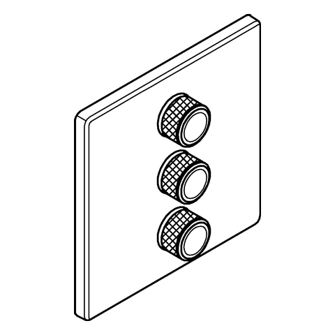 GROHE 3-fach UP-Ventil Grohtherm Smart Control 29127 eck FMS hard graphite geb.