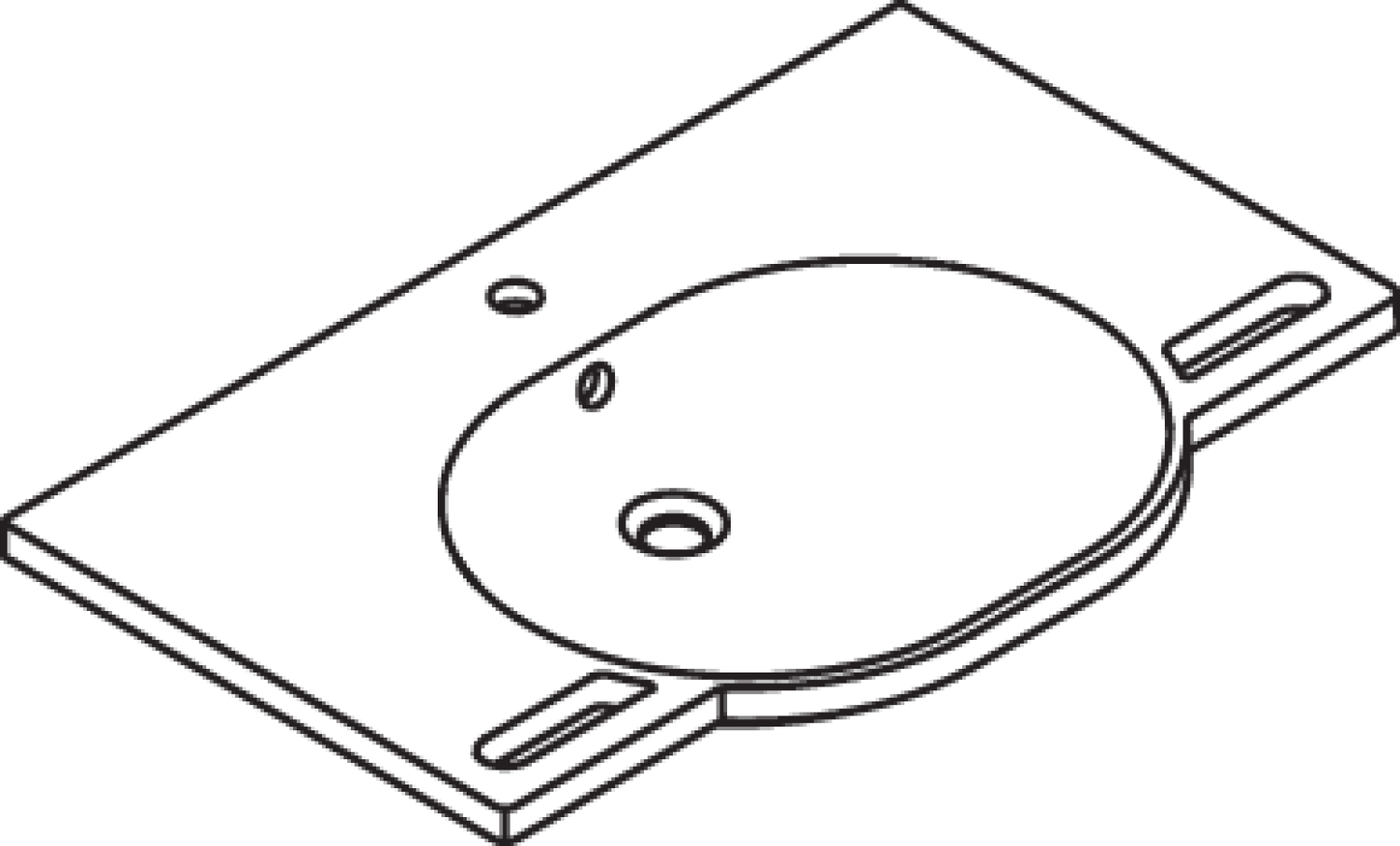 HEWI Waschtisch, B:850mm, T:550mm alpinweiß, mit Überlauf, 1 HL