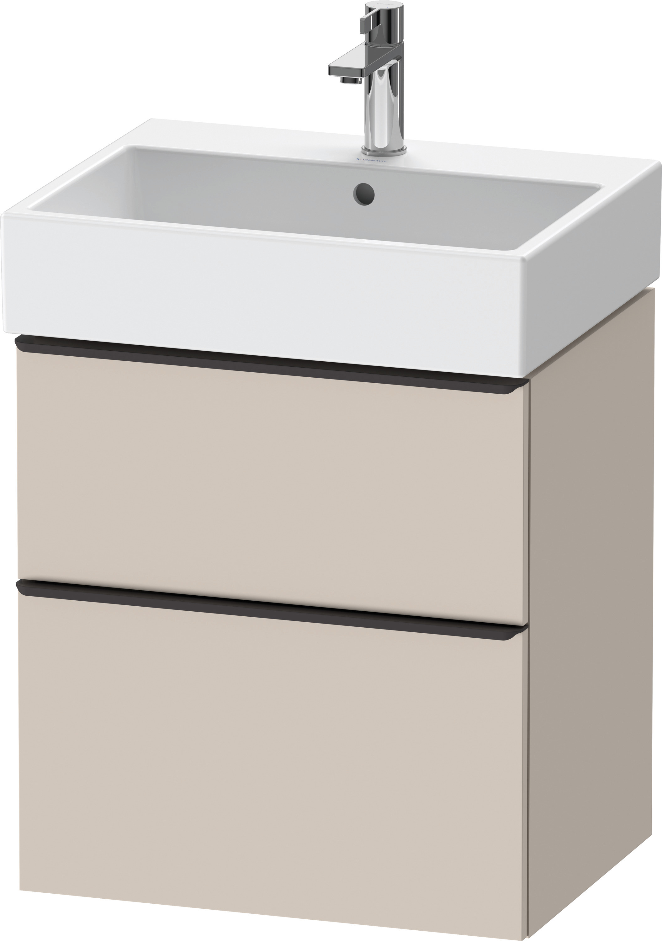 Duravit D-Neo WTU,Ausz:1,Schubk:1,GR:Dia.Schw 584x442x625mm,Wandh,Taupe Matt,Dekor
