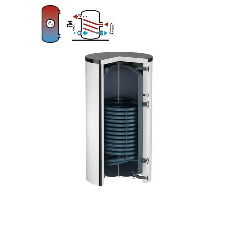 Flamco Standspeicher Flextherm Duo 1500 L weiß emailliert, Vlies-Isolierung