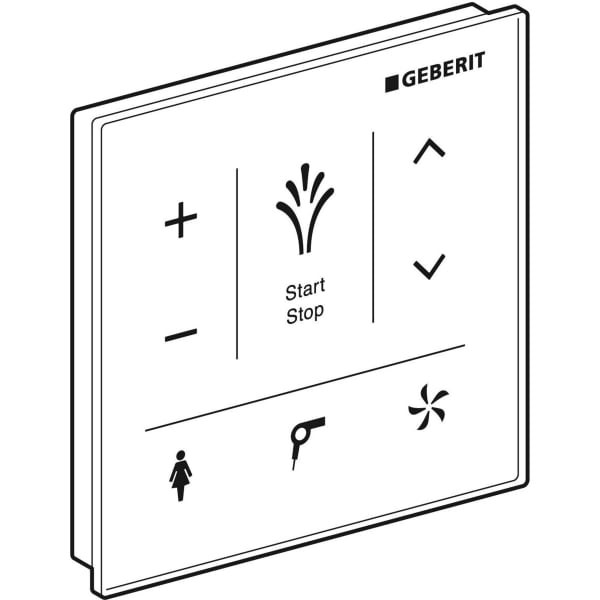 Geberit Wandbedienpanel für Geberit AquaClean weiß / Glas