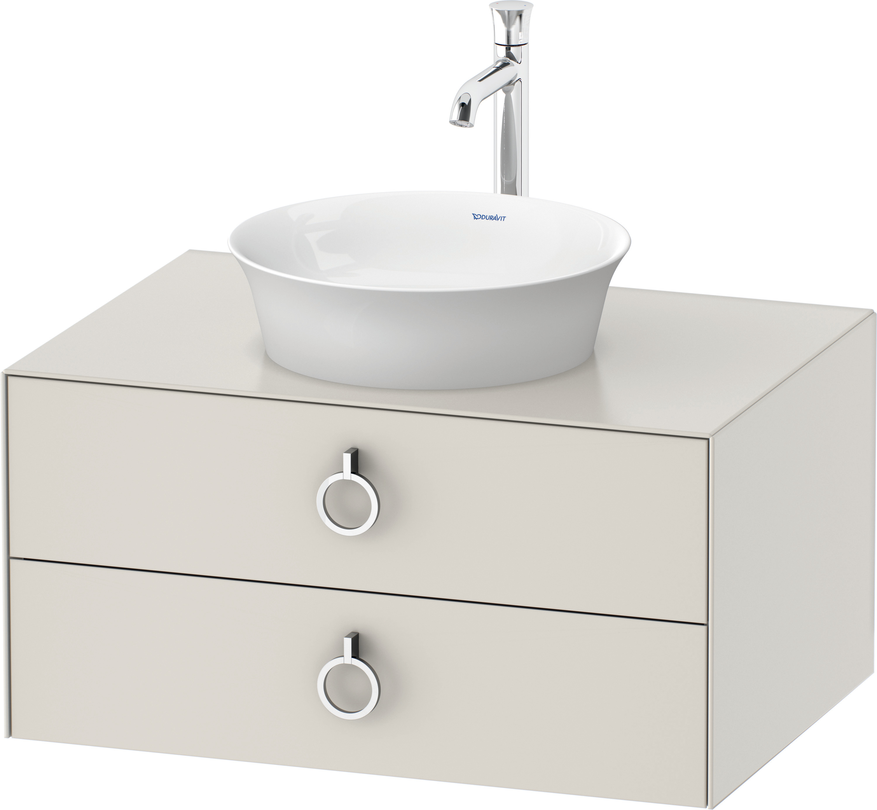 Duravit WTU wandh.White Tulip,2Schk.,m.Griff 408x800x550,Nordic Weiß Seidenmatt