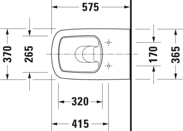 Duravit Stand-WC DuraStyle 570 mm Tiefspüler,Abg.waagr.,BTW,weiß,HYG