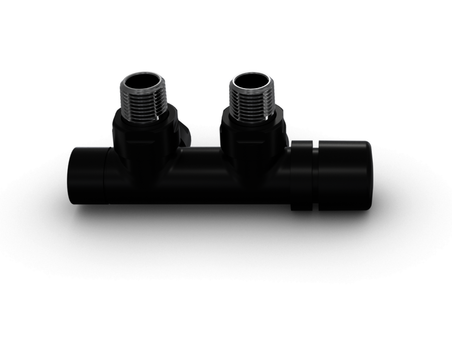 ZE Zubehör Anschlussarmatur Typ P Eckform Thermostatkopf re., Anthracite