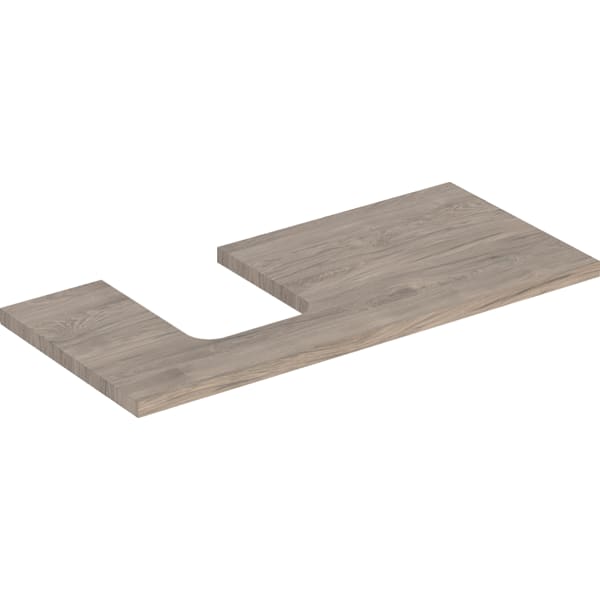 Geberit ONE WT-Pl. Aus li für AWT Schalenform 105x3x47cm, Nussbaum hickory