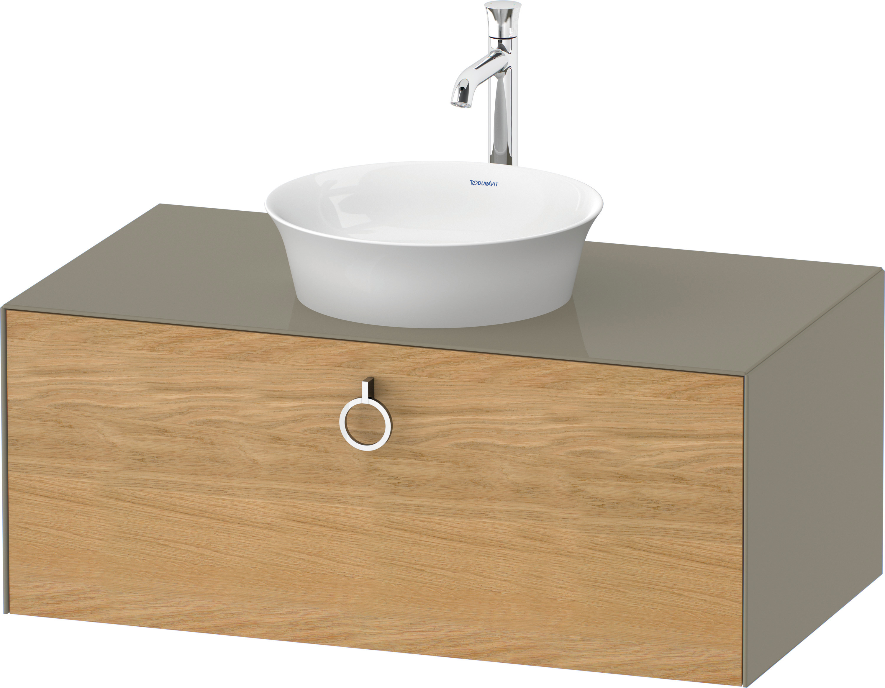 Duravit WTU wandh. White Tulip,1 Ausz.,mit Griff,408x1000x550,Eiche N.M./Stein.HGL