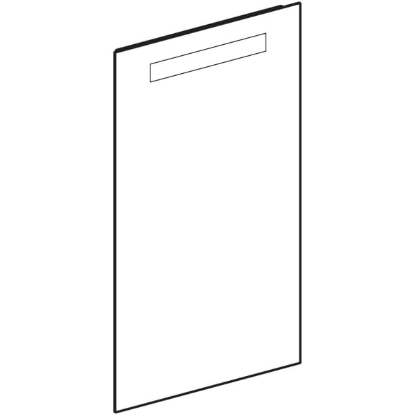 Geberit Option Basic Lichtspiegel, eckig Beleuchtung oben, 40x70x3cm, alu. elox