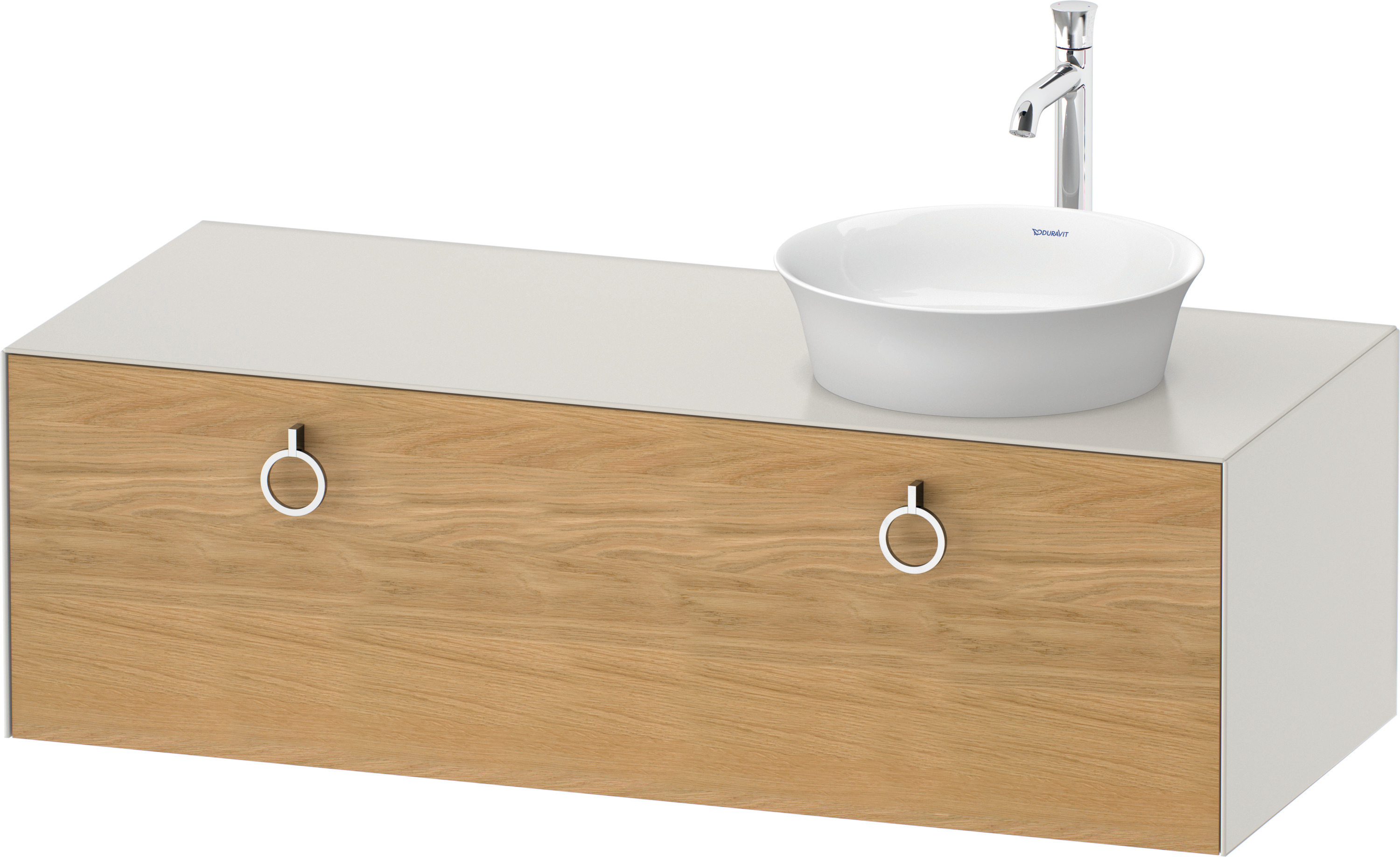 Duravit WTU wandh.White Tulip,1 Aus.,m.Griff Aus.r,408x1300x550,Eiche N.M./No.W.Sdm.