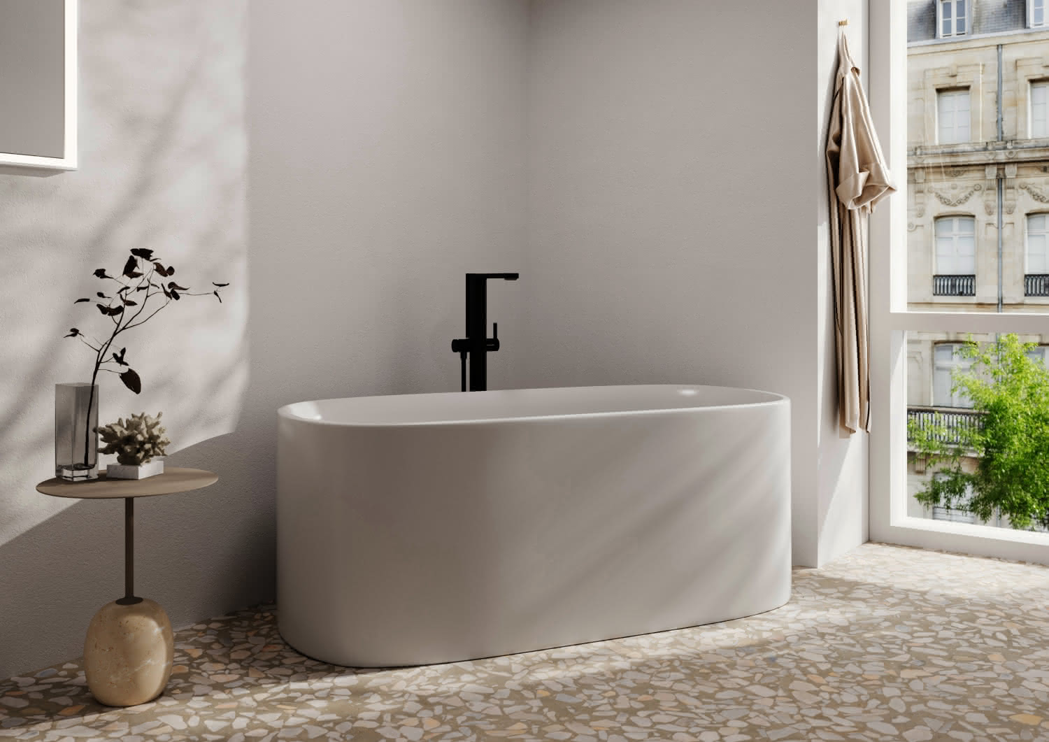 Hansgrohe Wannenmischer Tecturis E bodenstehend MSW