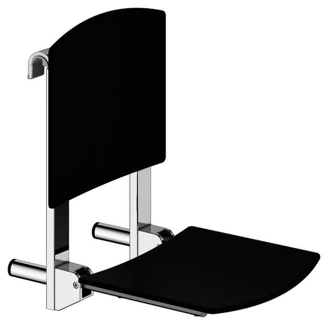 KEUCO Klappsitz zum Einhängen Care 35181 verchr. sw