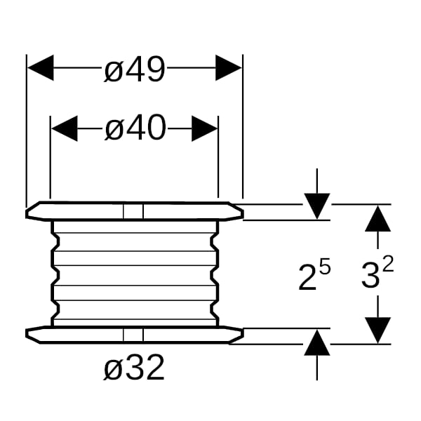 Geberit Rohrschelleneinlegeschale d32