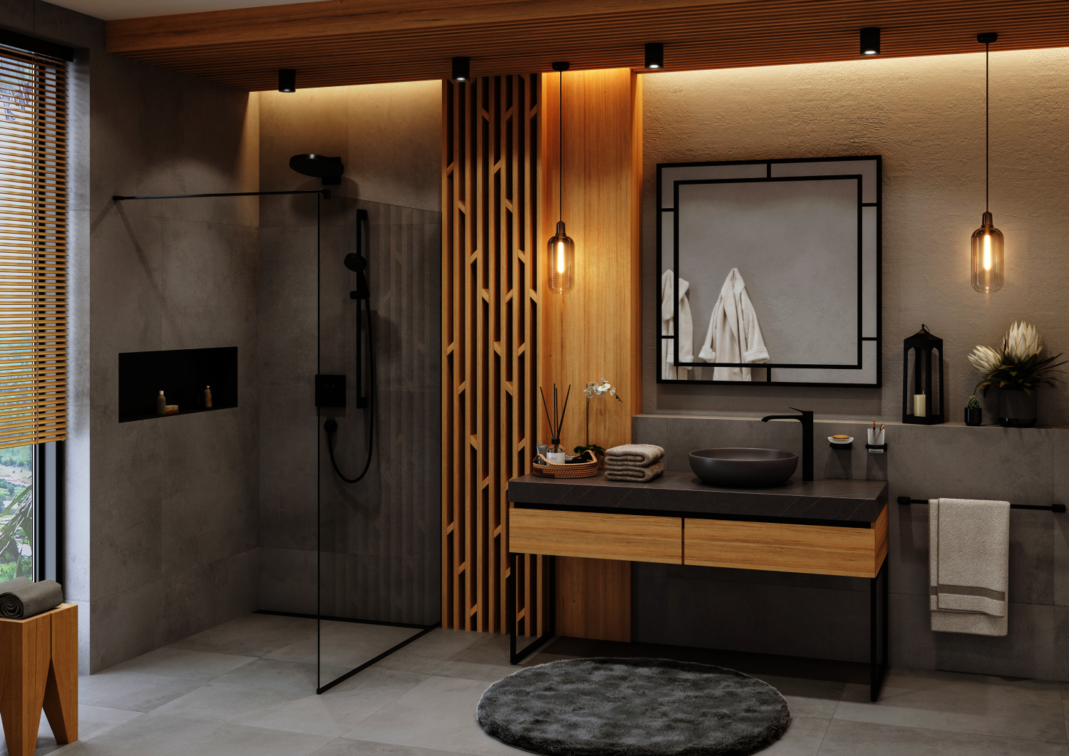 Hansgrohe Waschtischmischer 250 Vivenis ohne Ablaufgarn. Highriser mattschwarz