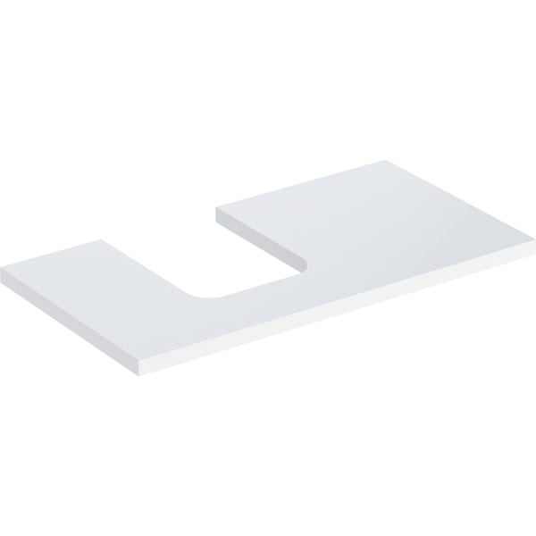 Geberit ONE WT-Pl. Aus li für AWT Schalenform 90x3x47cm, weiß hgl.