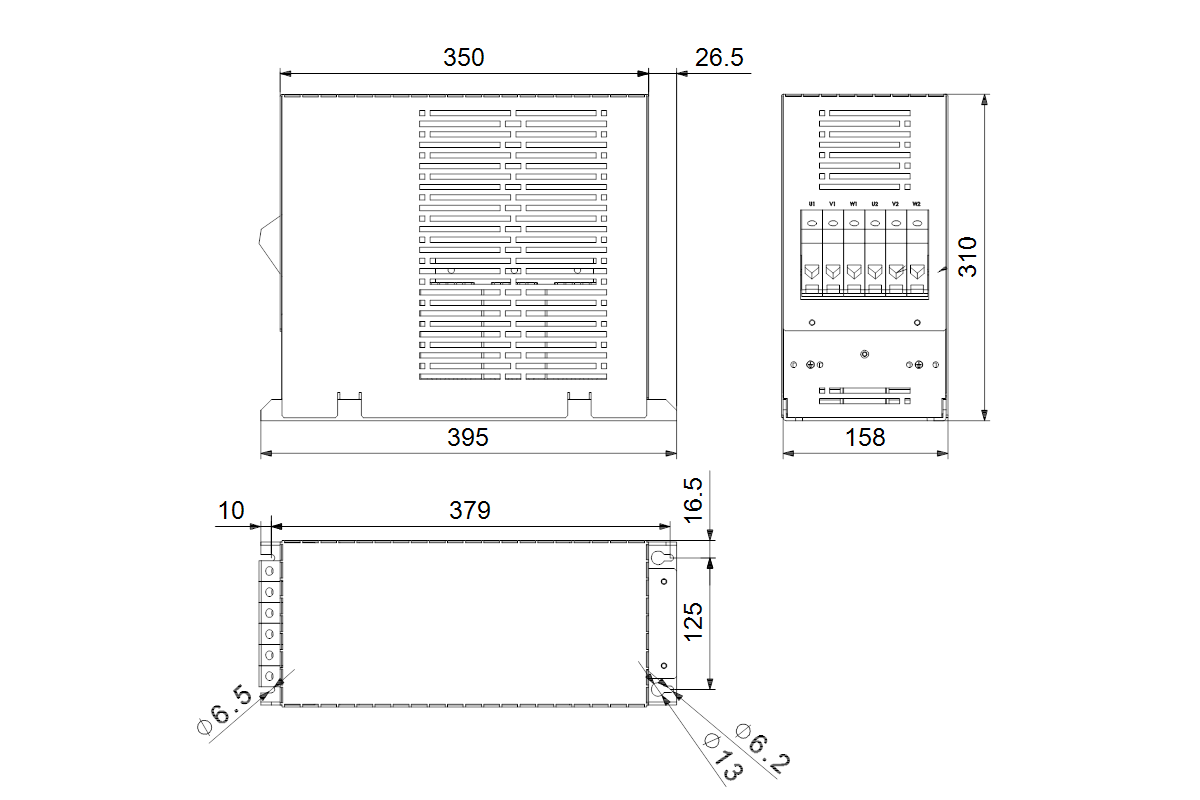 GRUNDFOS Steuer- und Regelsystem Filter Dv/dt 90A IP20 130B2839