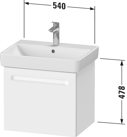 Duravit WTU Duravit No.1 wandhäng.1 Ausz. 478x540x426mm