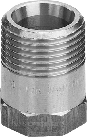 Viega Reduziernippel 3243 mit Innenkonus in G3/4 x Rp1/2 Rotguss