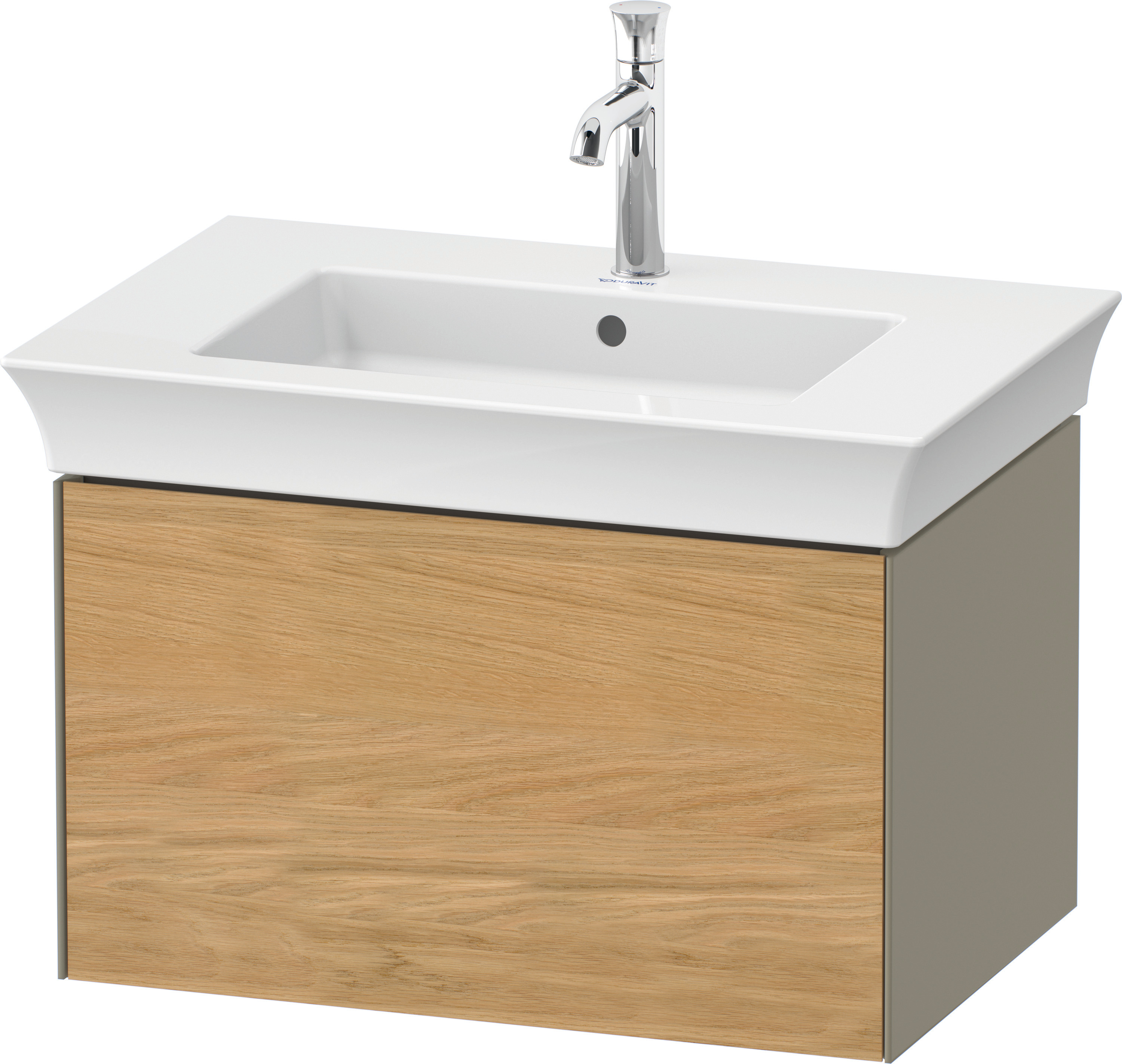 Duravit WTU White Tulip wandh.,1 Auszug 410x684x458mm, Eiche N.M/St.gr. HGL