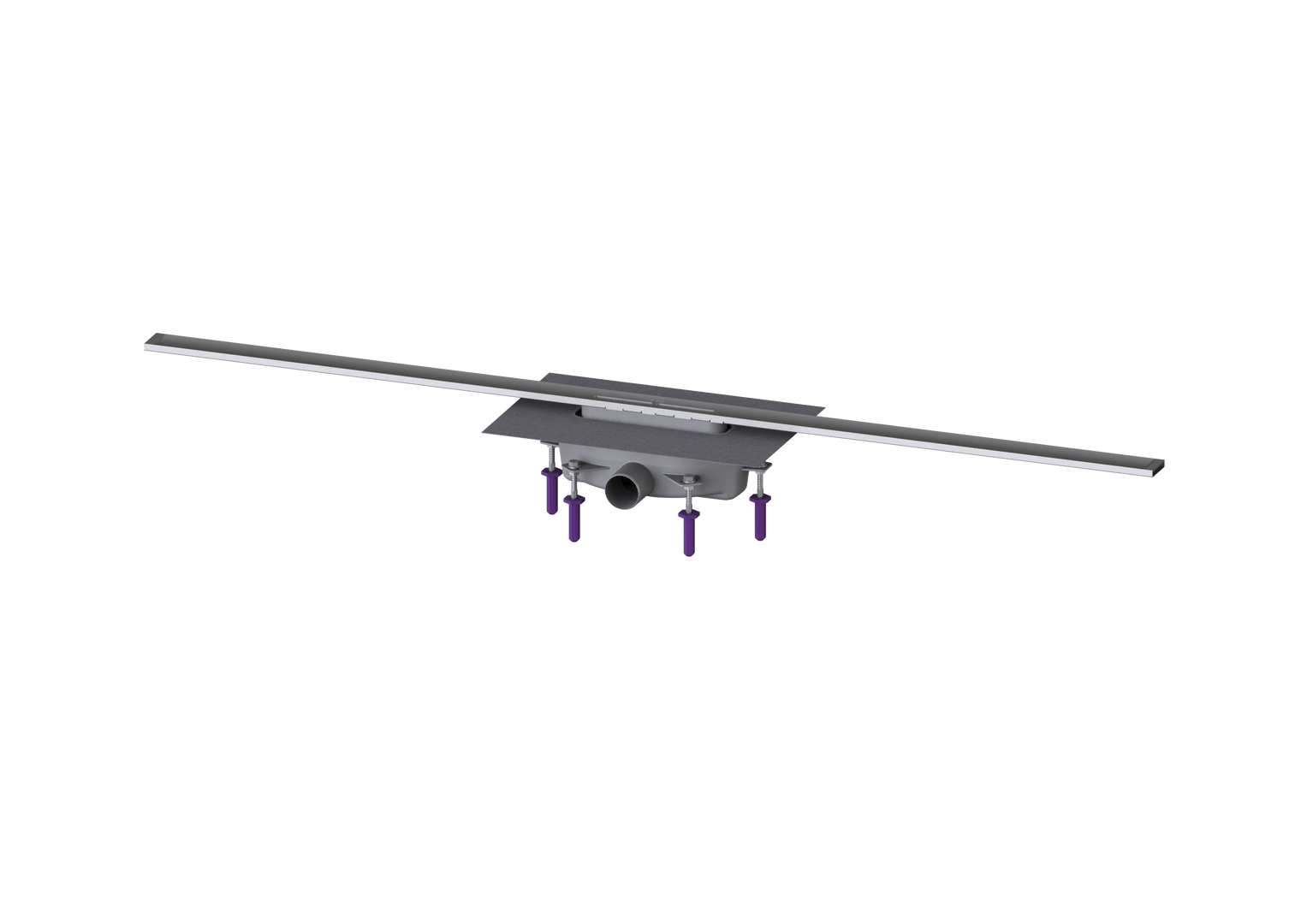 KESSEL-Duschrinne Linearis Infinity 90 L: 1400 mm, DN 50, Edelstahl gebürstet