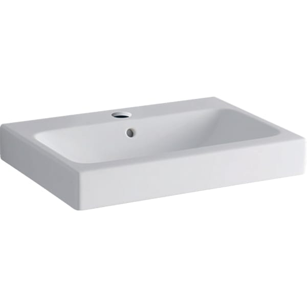 Geberit iCon Aufsatzwaschtisch, 60x48,5cm m. Hl., m. Ül., weiß, KeraTect