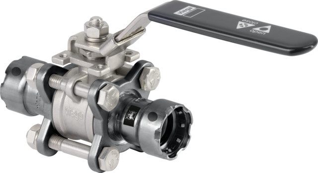 Viega Kugelhahn mit SC Easytop 4275.8 in 1/2 Zoll Stahl unlegiert